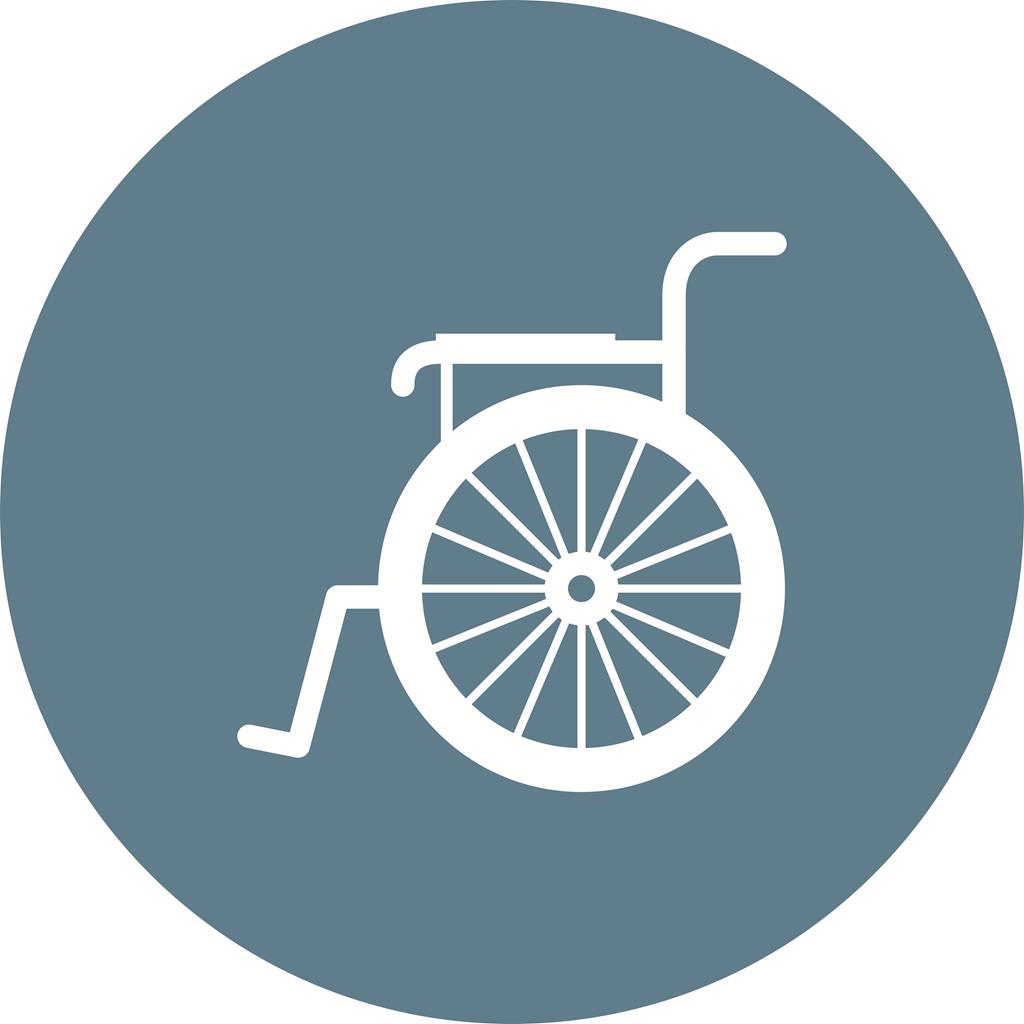Wheelchair Flat Round Icon