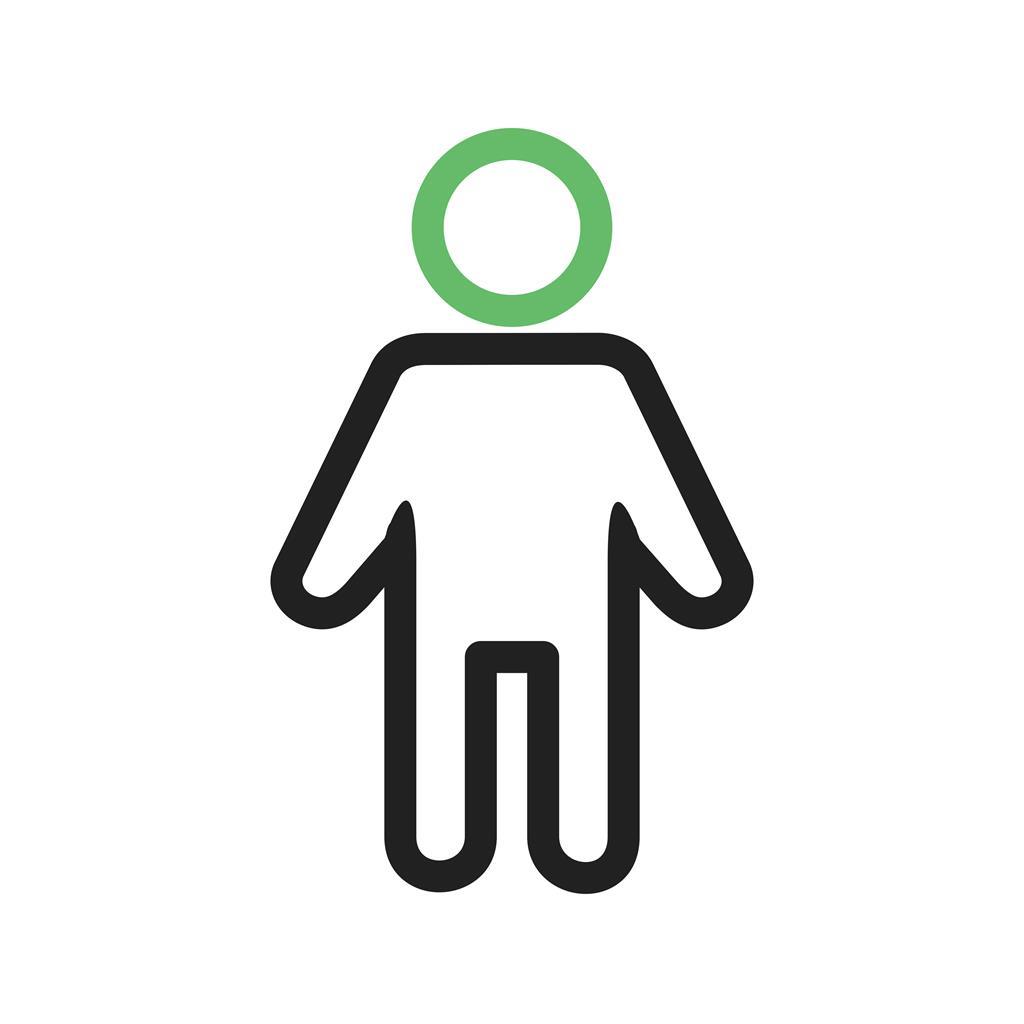 Male Patient Line Green Black Icon