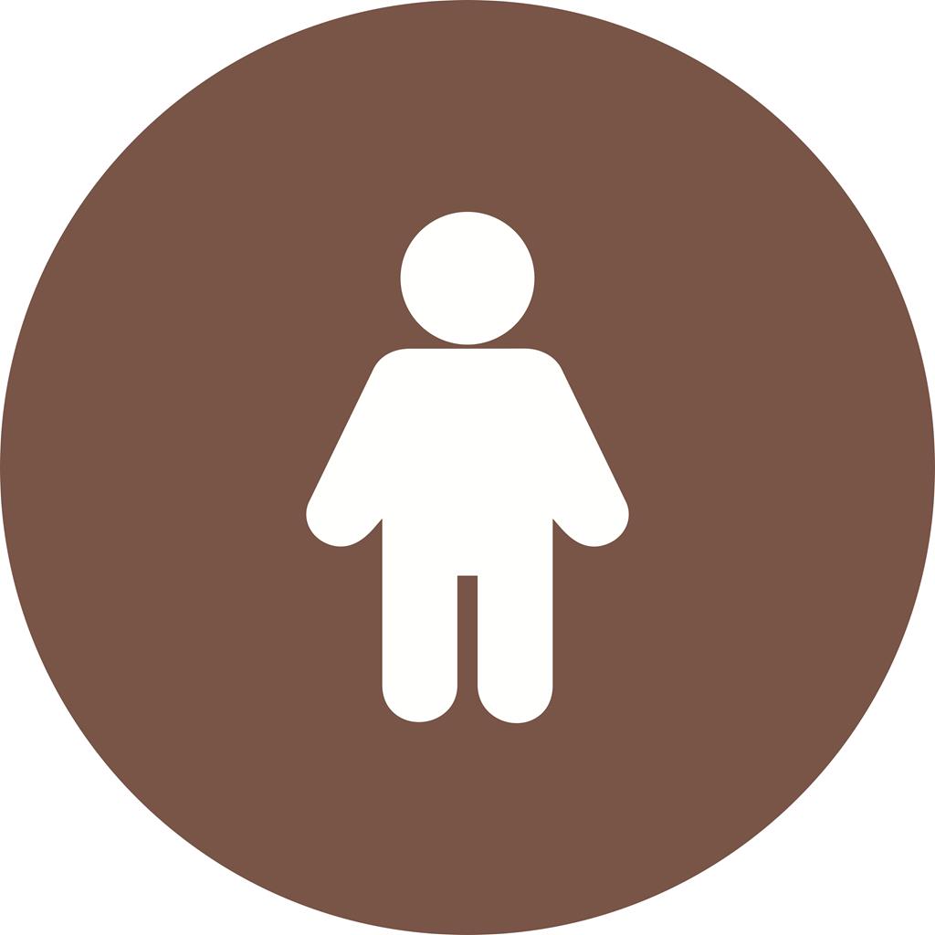 Male Patient Flat Round Icon