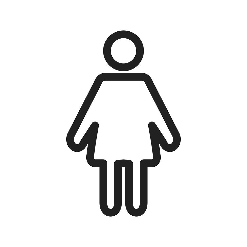 Female Patient Line Icon