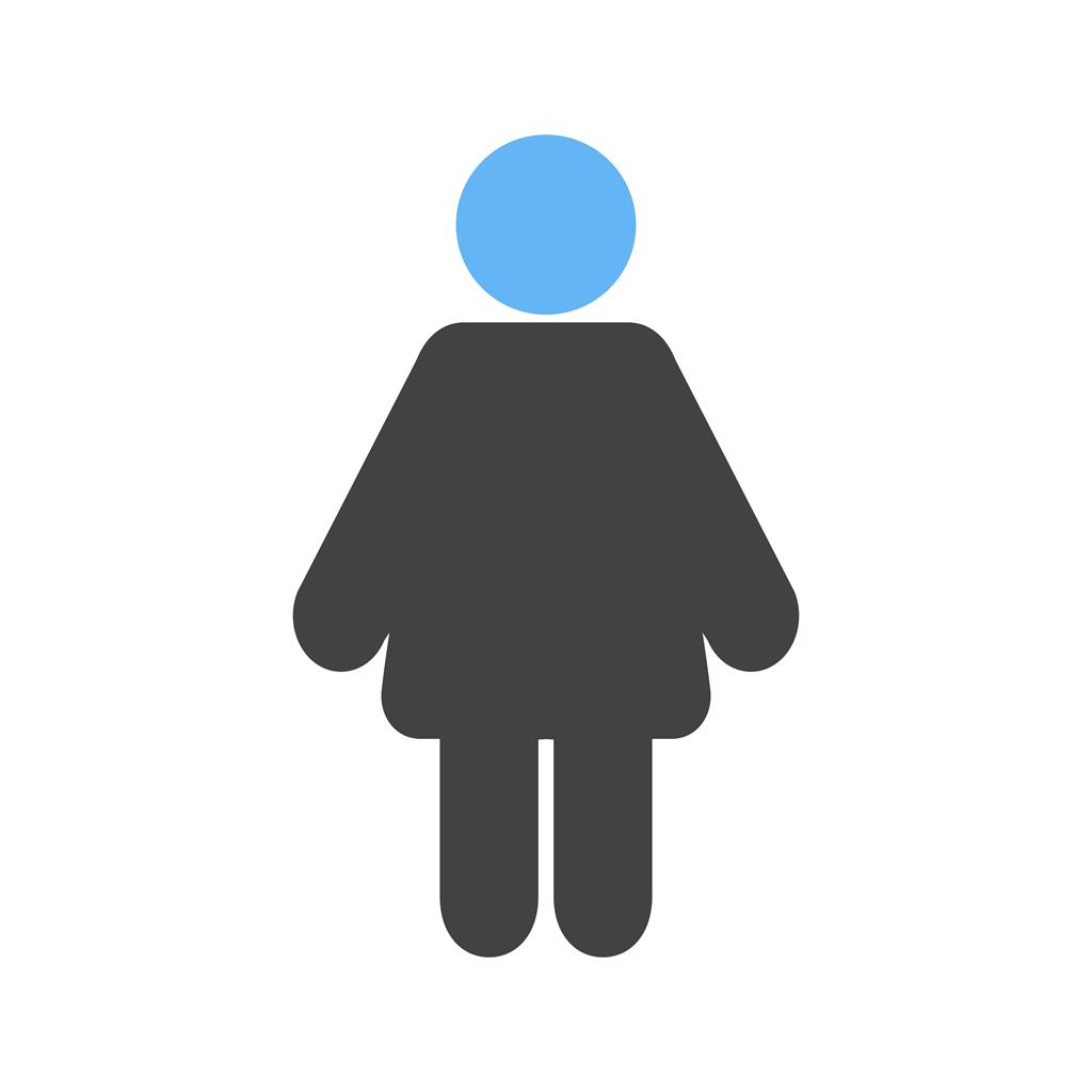 Female Patient Blue Black Icon