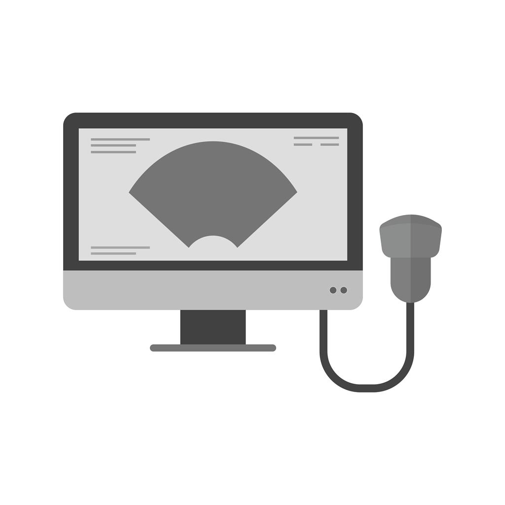 Ultrasound Greyscale Icon - IconBunny