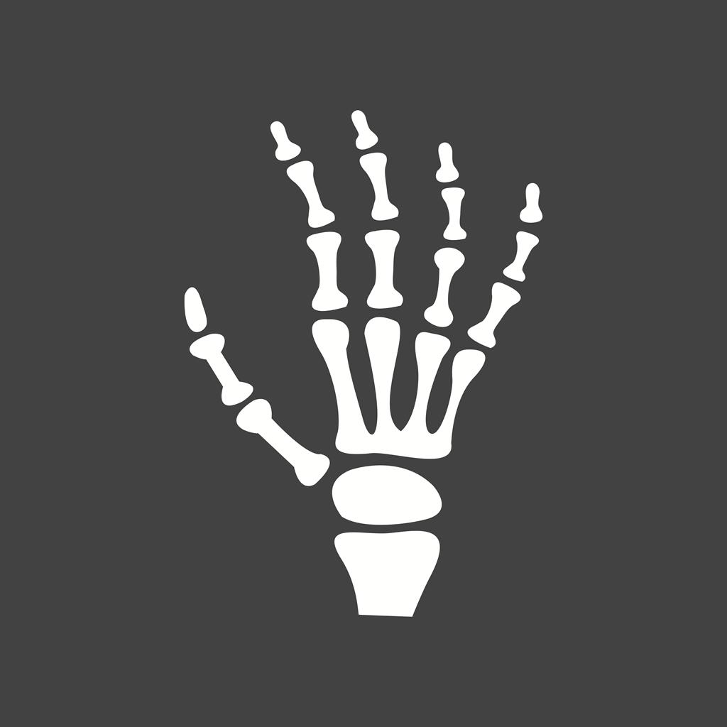 X-ray Glyph Inverted Icon - IconBunny