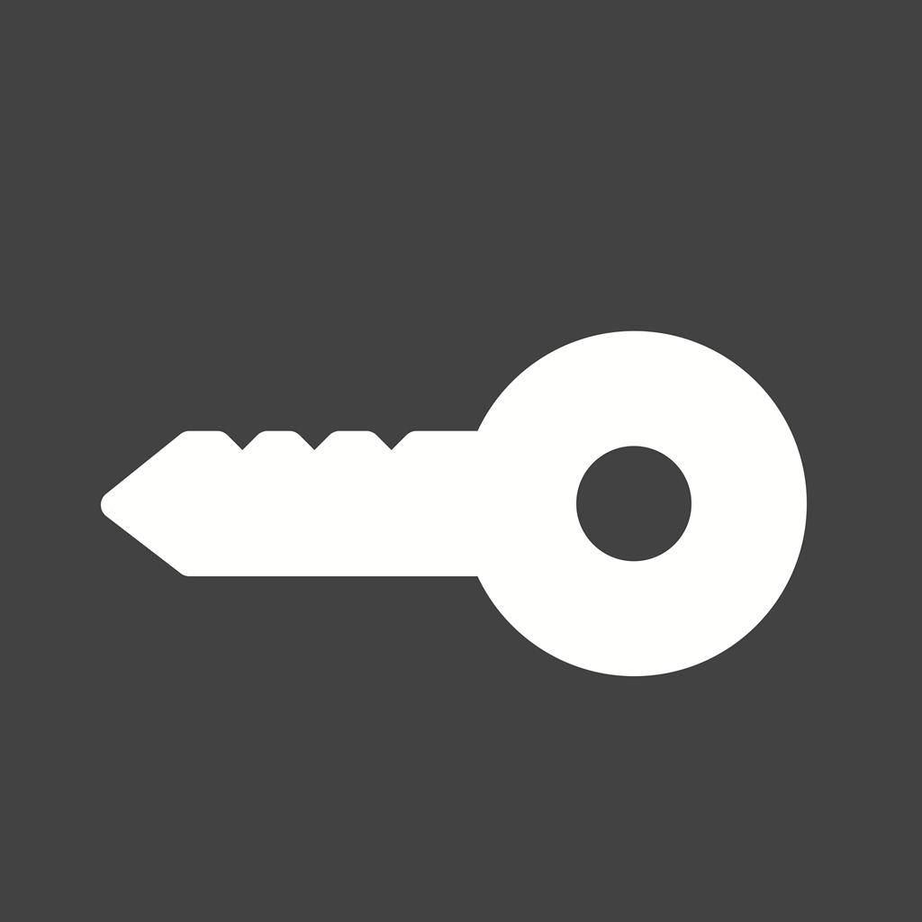 Key Glyph Inverted Icon