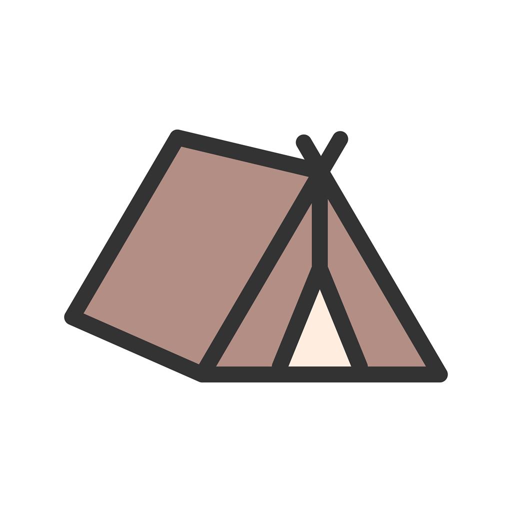 Tent Line Filled Icon