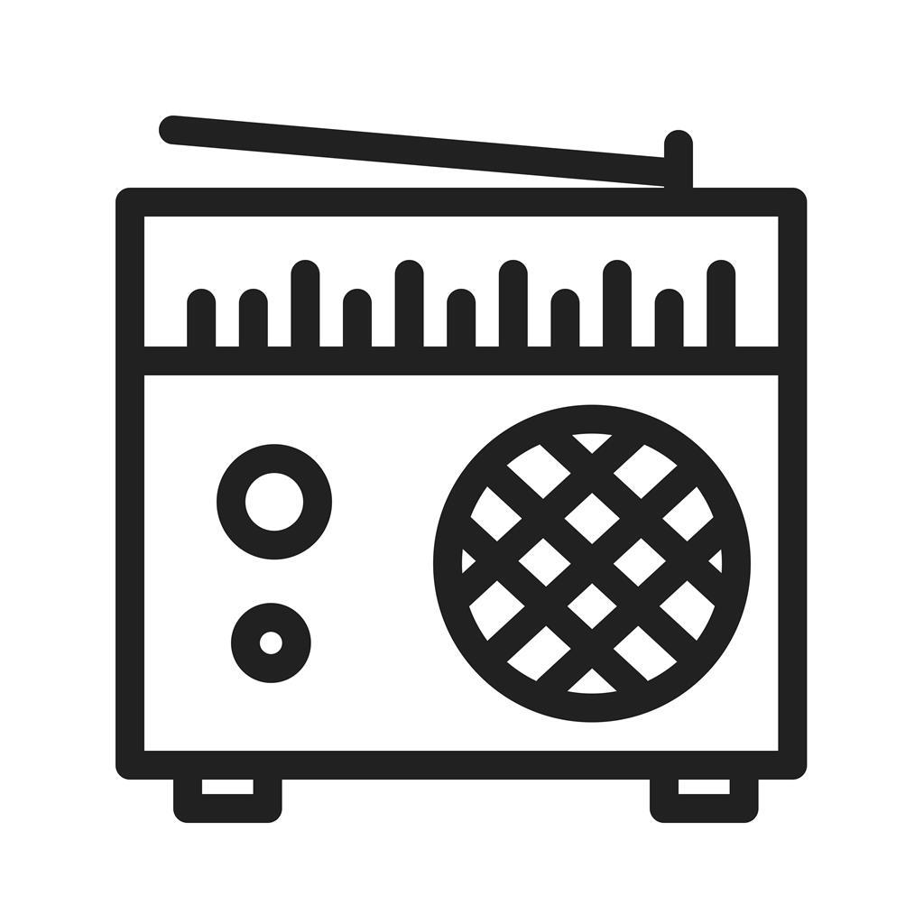 Old Radio Line Icon