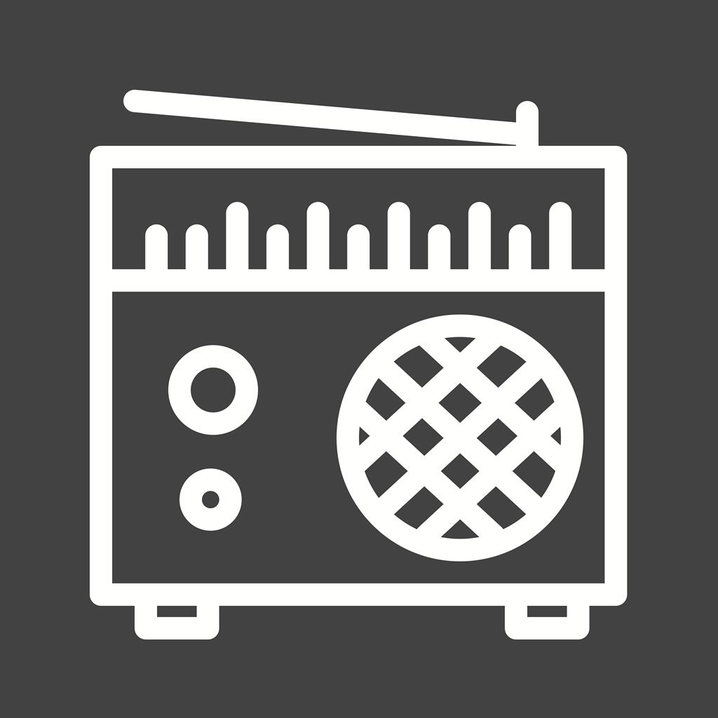 Old Radio Line Inverted Icon