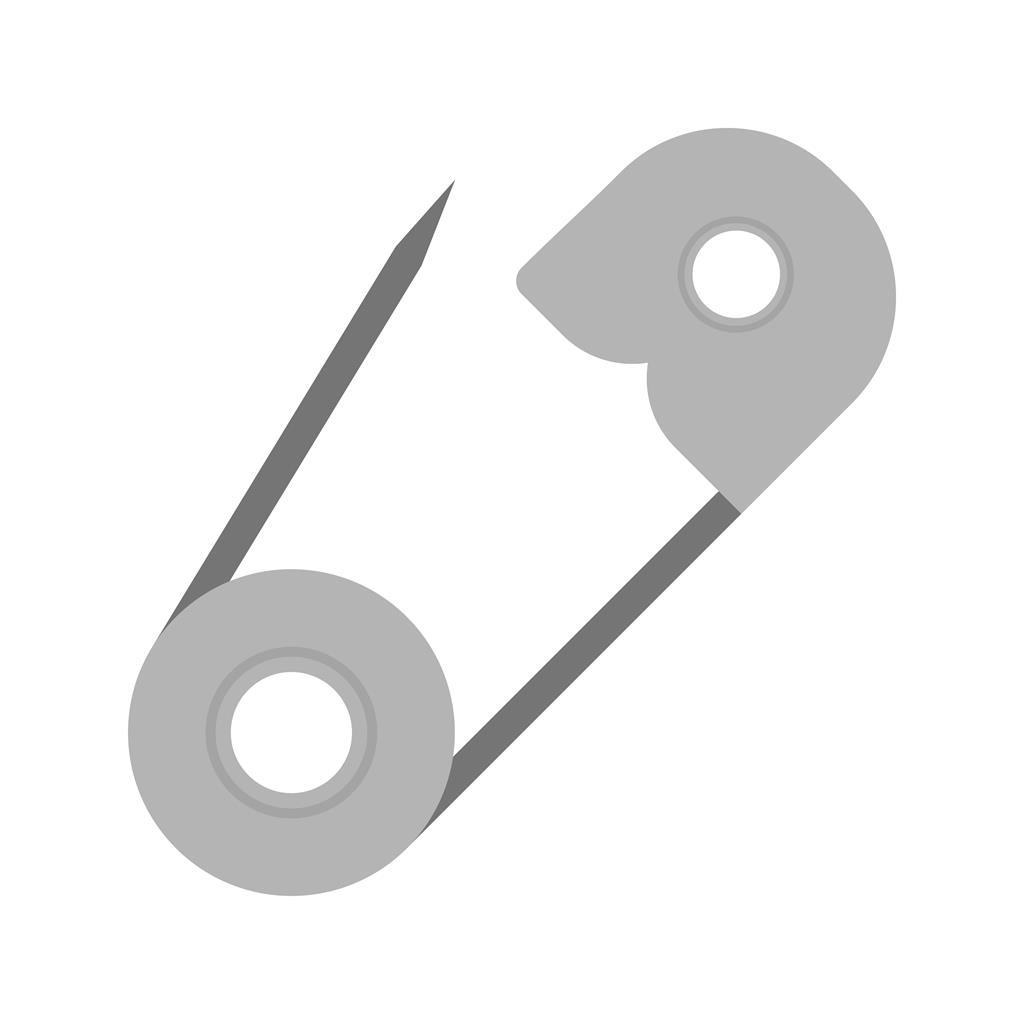 Safety Pin Greyscale Icon