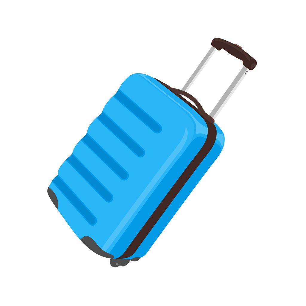 Luggage Bag Flat Multicolor Icon