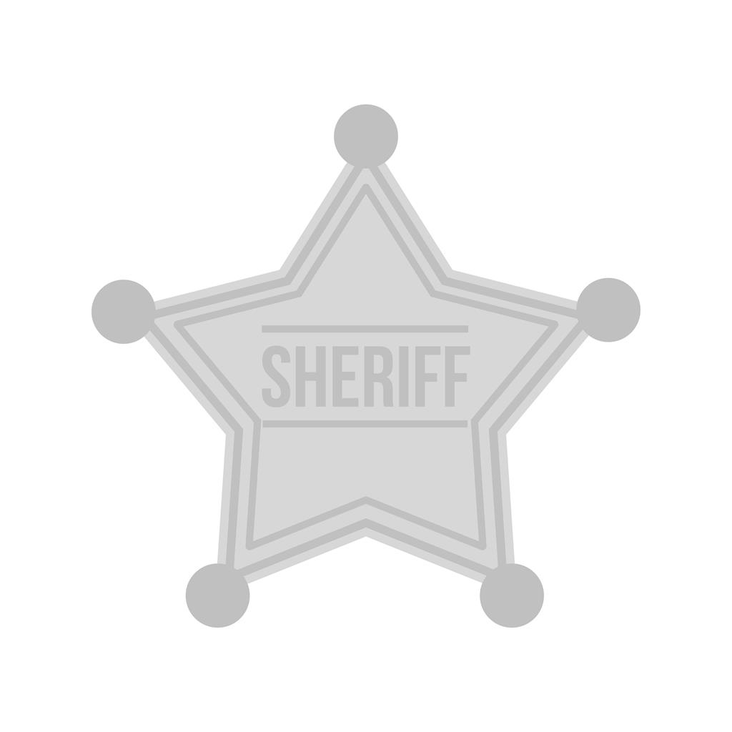 Sheriff Badge Greyscale Icon