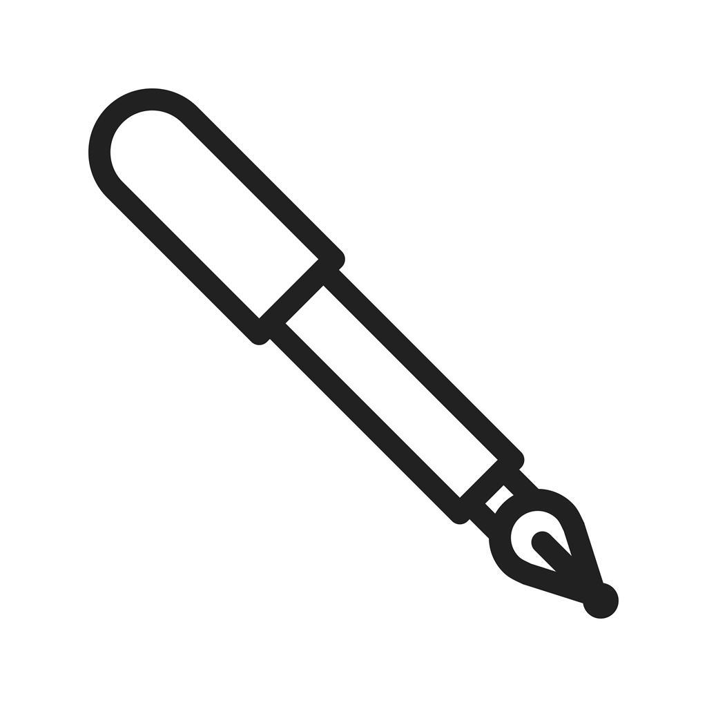 Fountain Pen Line Icon