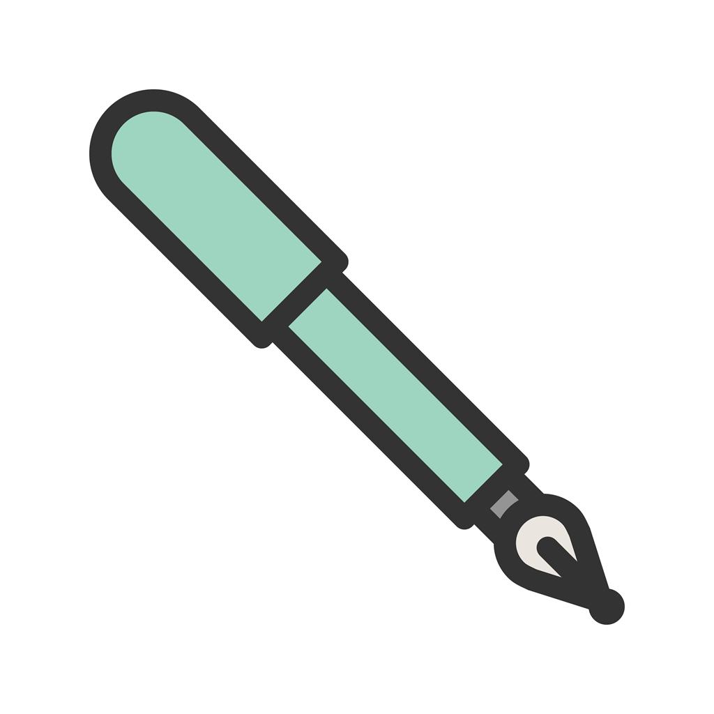 Fountain Pen Line Filled Icon