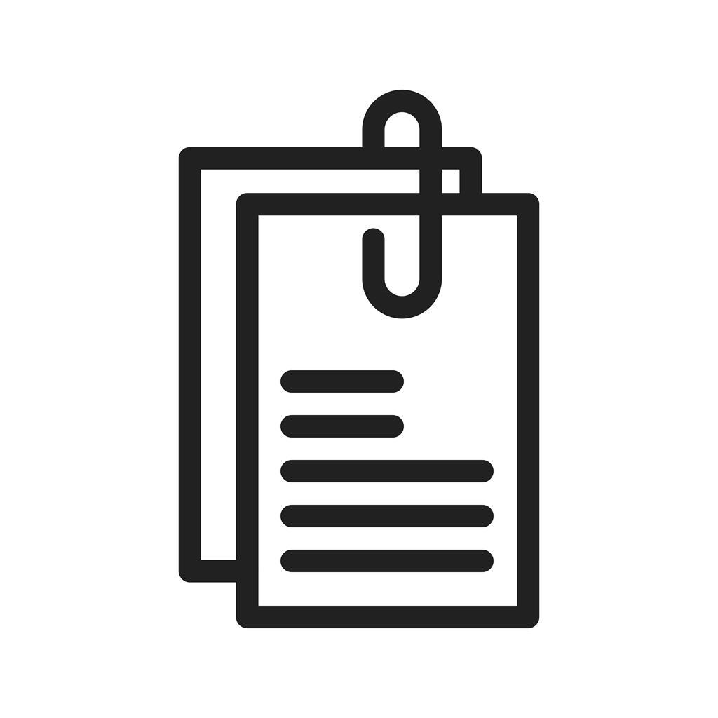 Attached Documents Line Icon