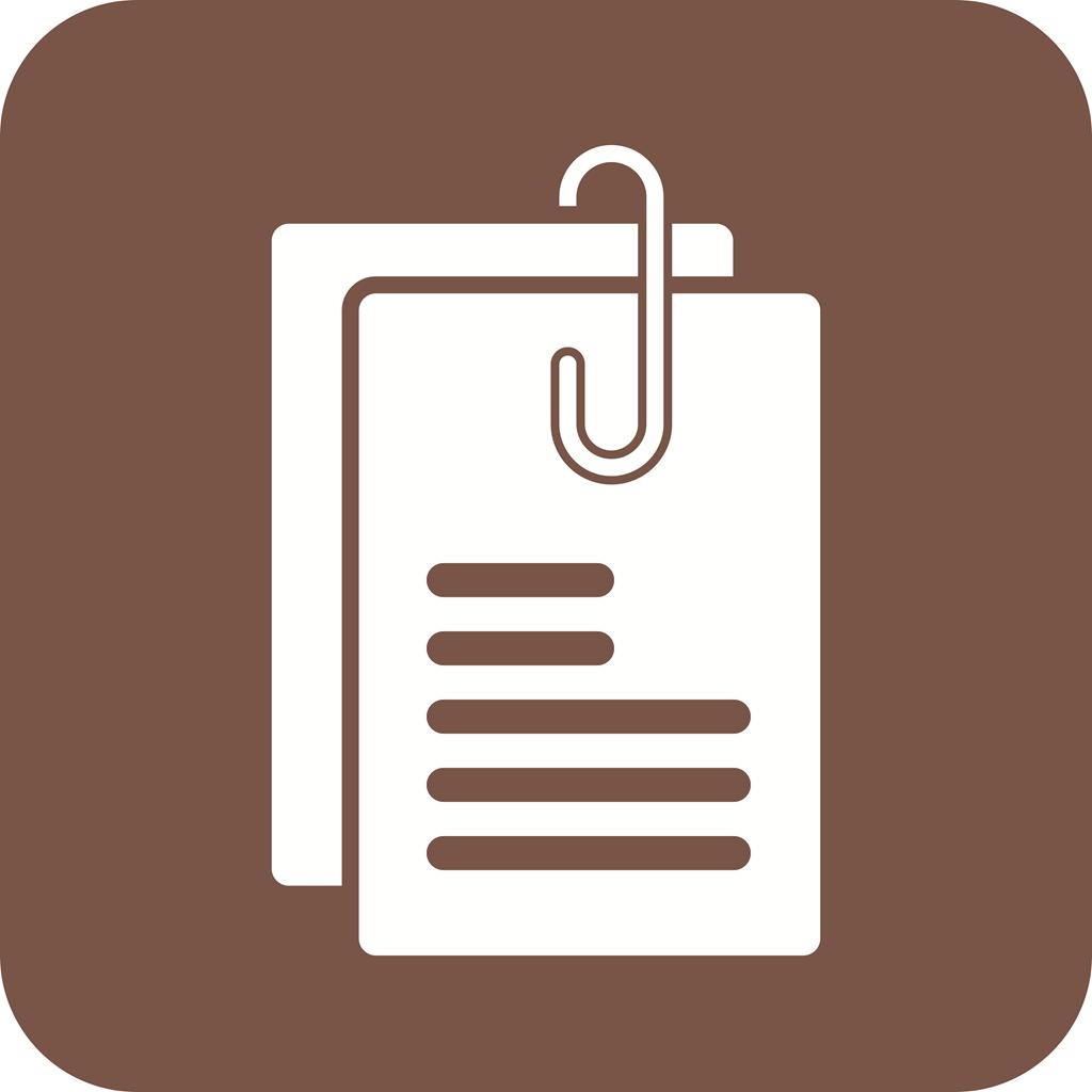 Attached Documents Flat Round Corner Icon