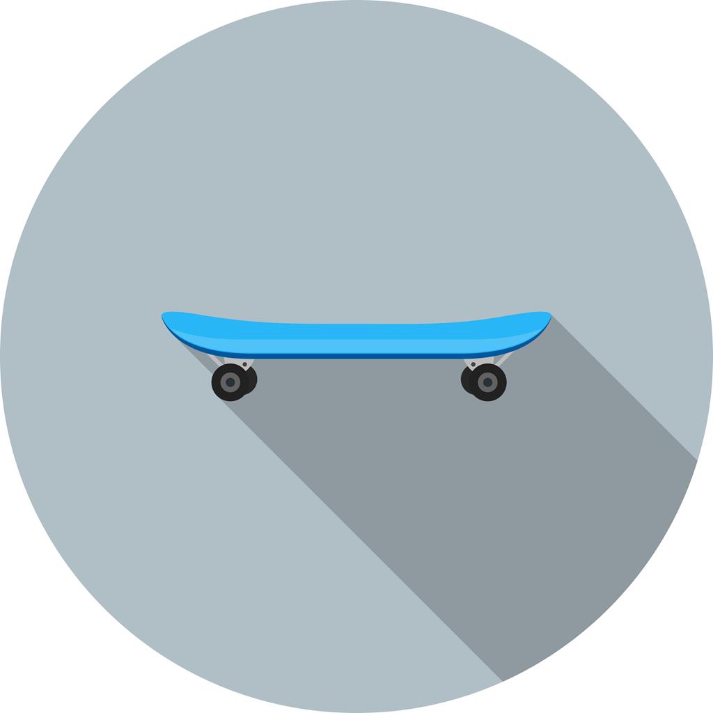 Skateboard Flat Shadowed Icon