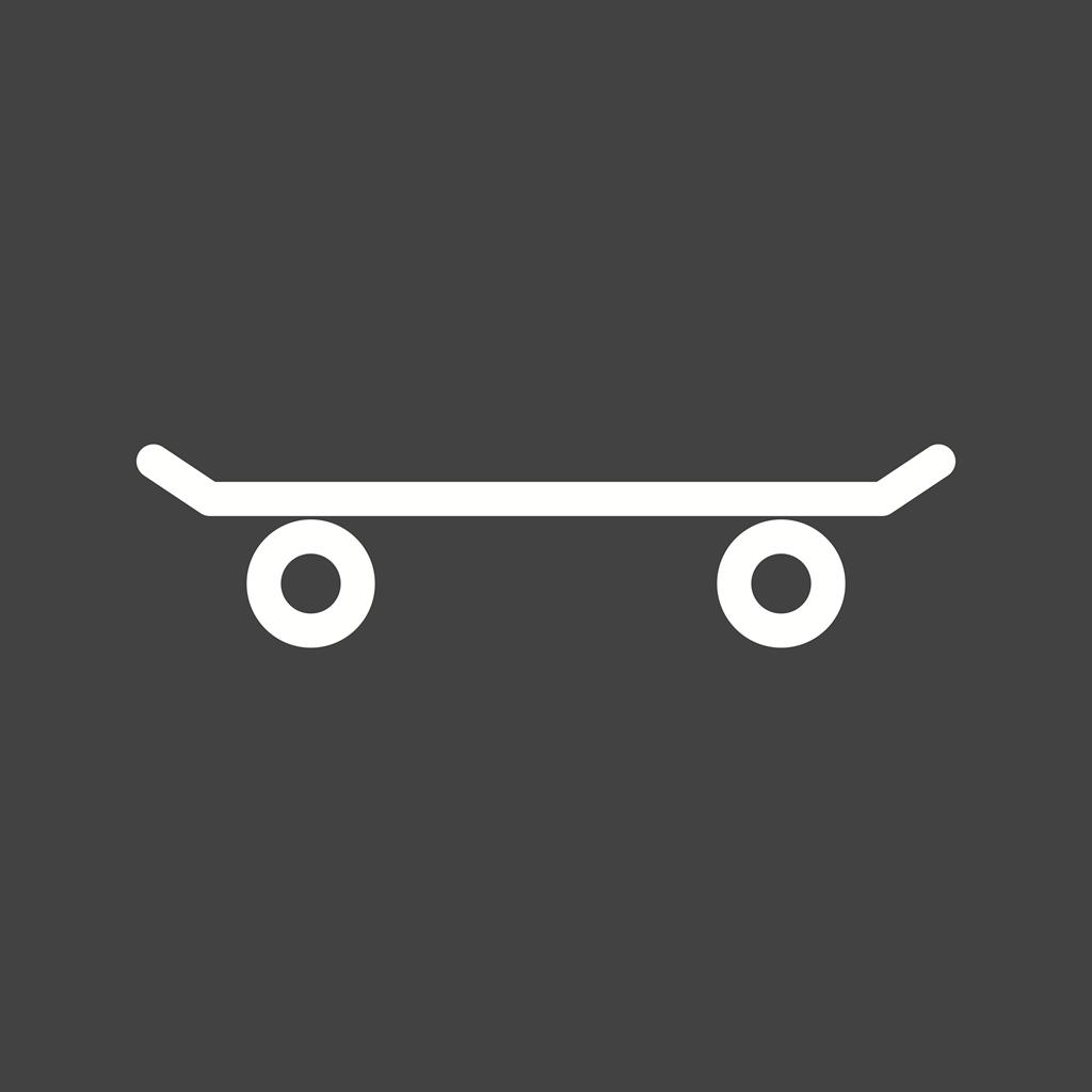 Skateboard Line Inverted Icon