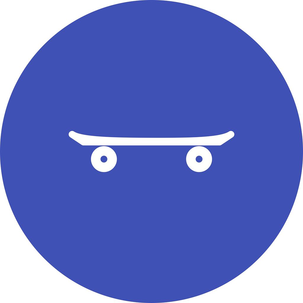 Skateboard Flat Round Icon