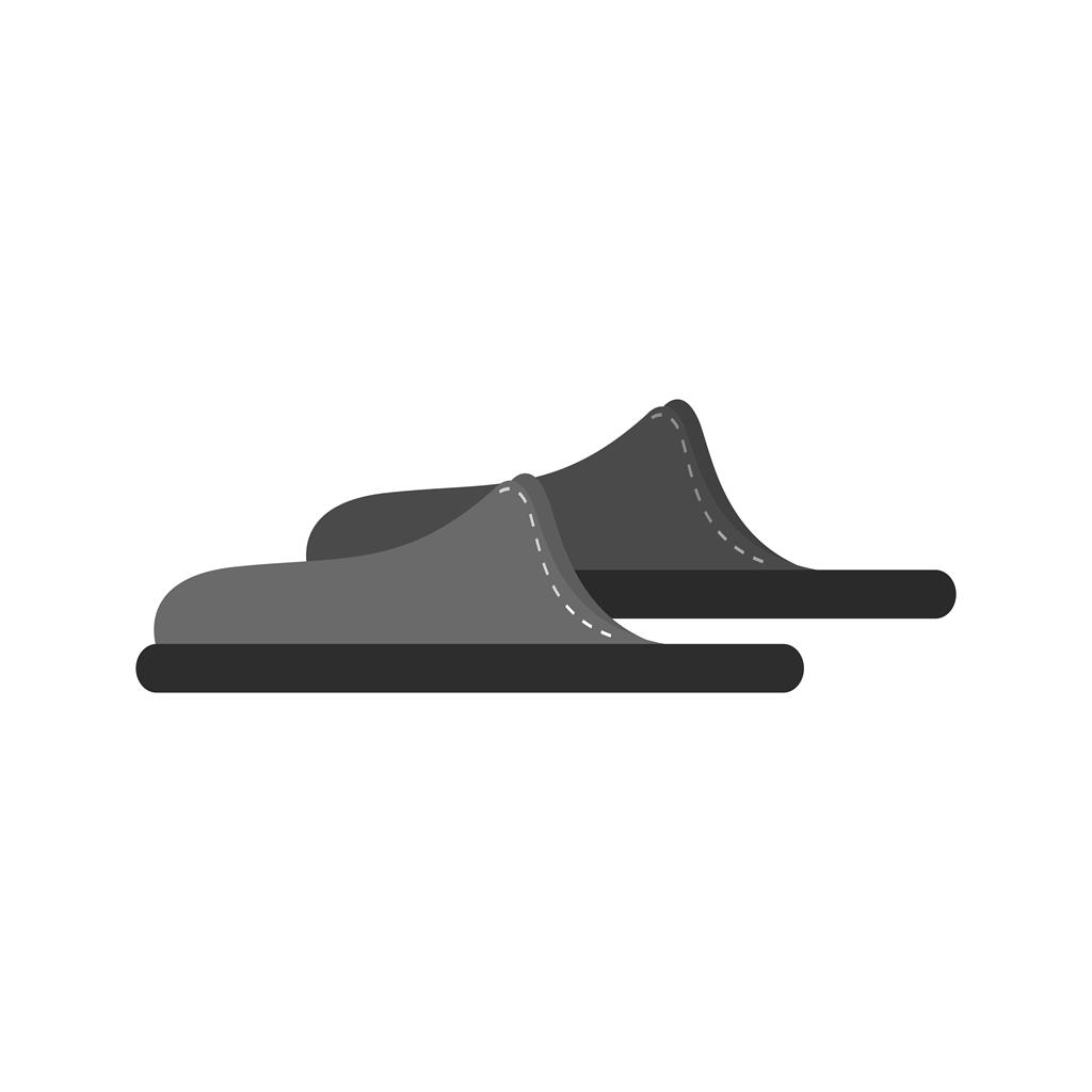 Slippers Greyscale Icon