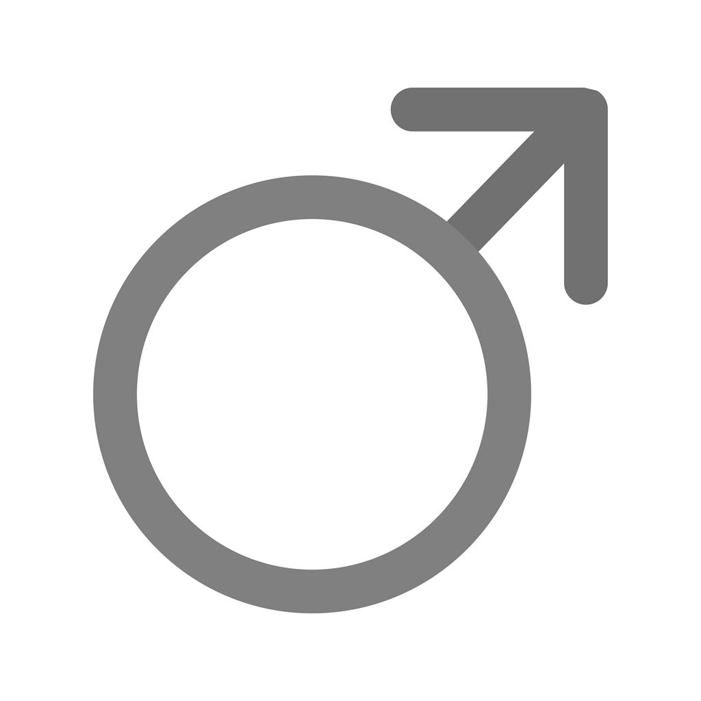 Male symbol Greyscale Icon - IconBunny
