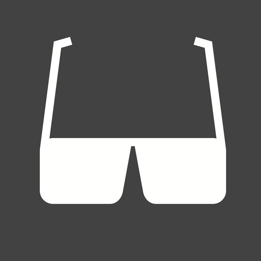 Glasses Glyph Inverted Icon