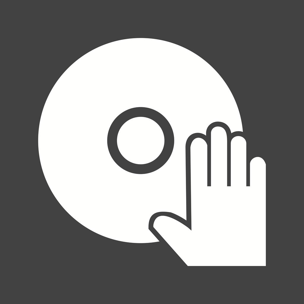 Music CD Glyph Inverted Icon