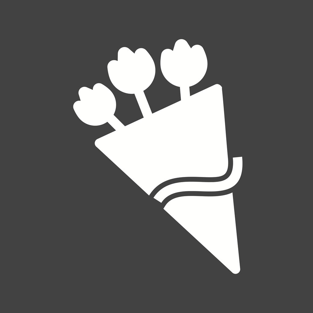 Bouqet Glyph Inverted Icon