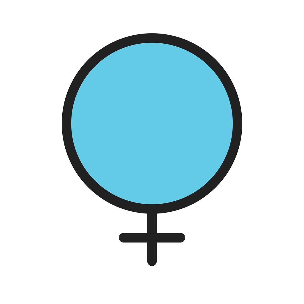 Female symbol Line Filled Icon - IconBunny