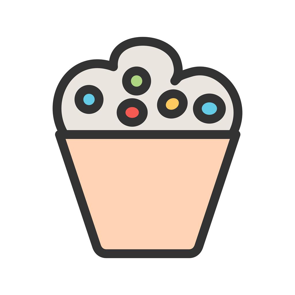 Cupcake Line Filled Icon