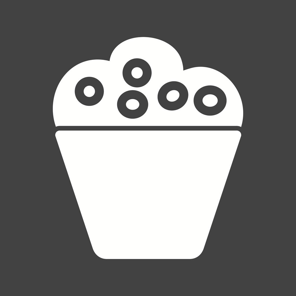 Cupcake Glyph Inverted Icon