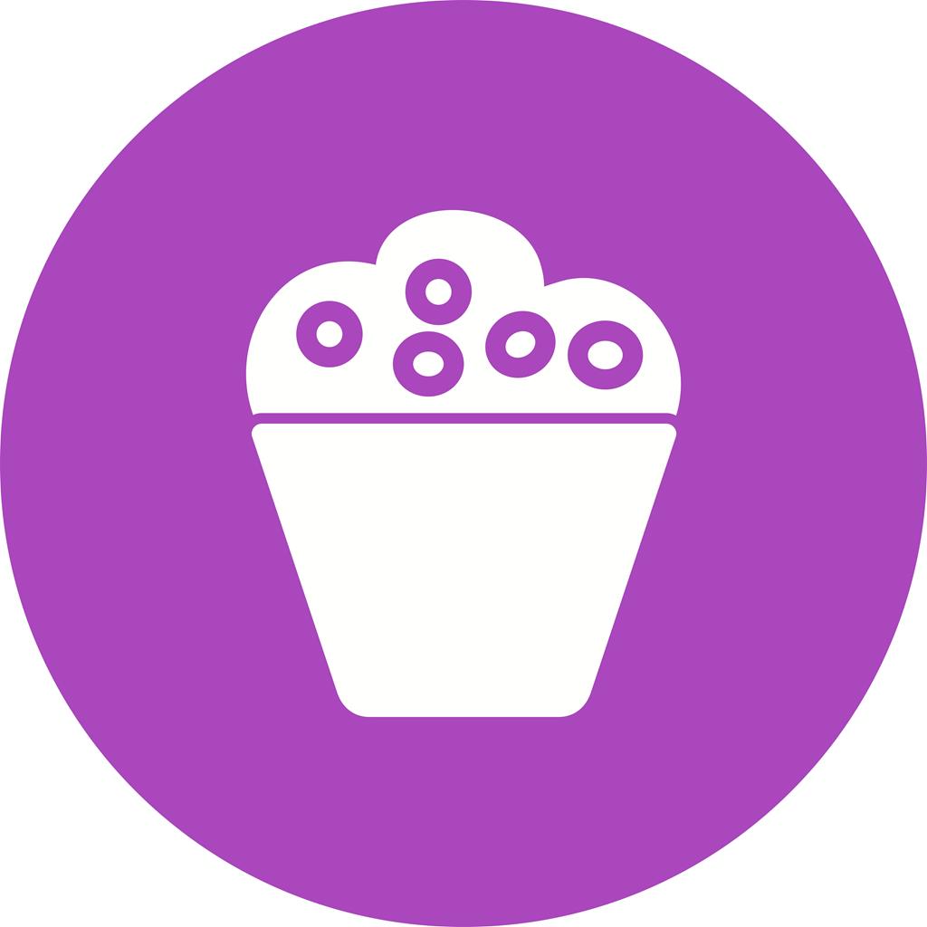 Cupcake Flat Round Icon