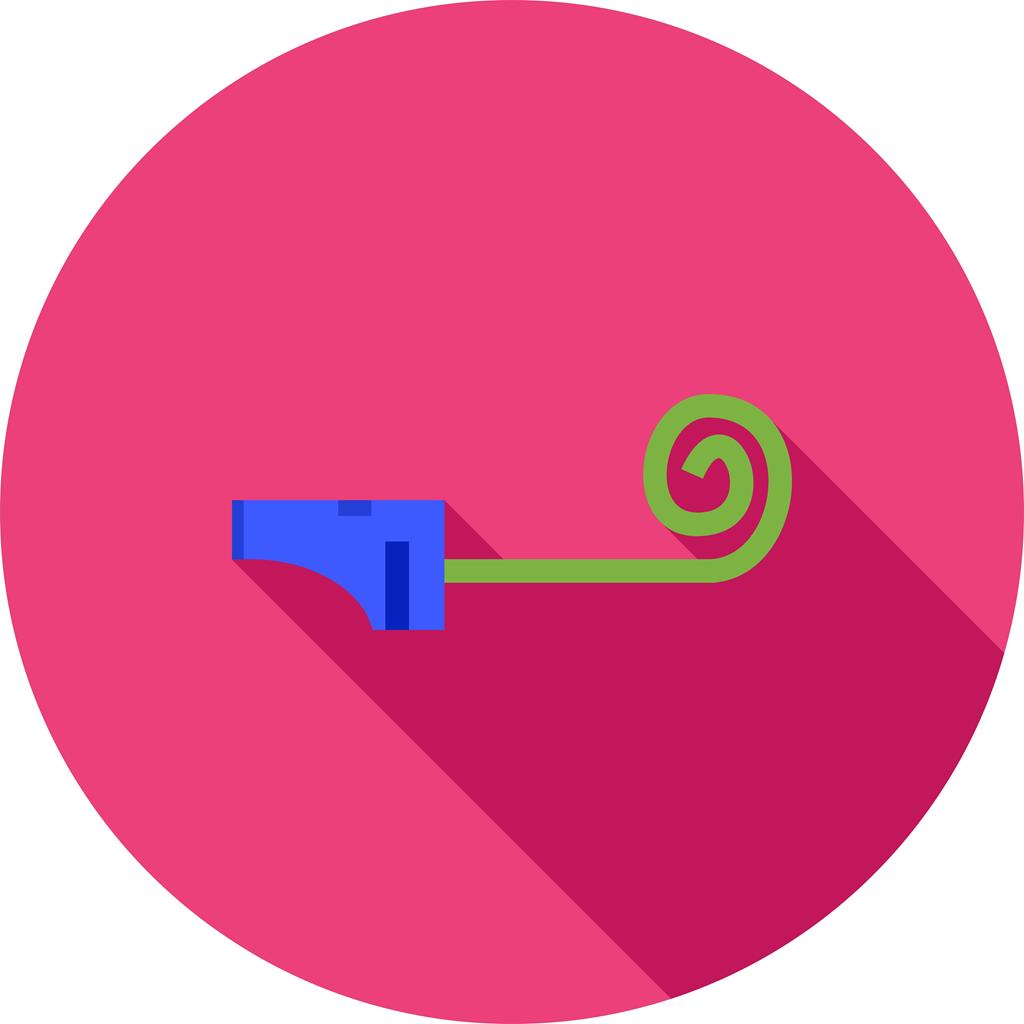 Party Blower Flat Shadowed Icon