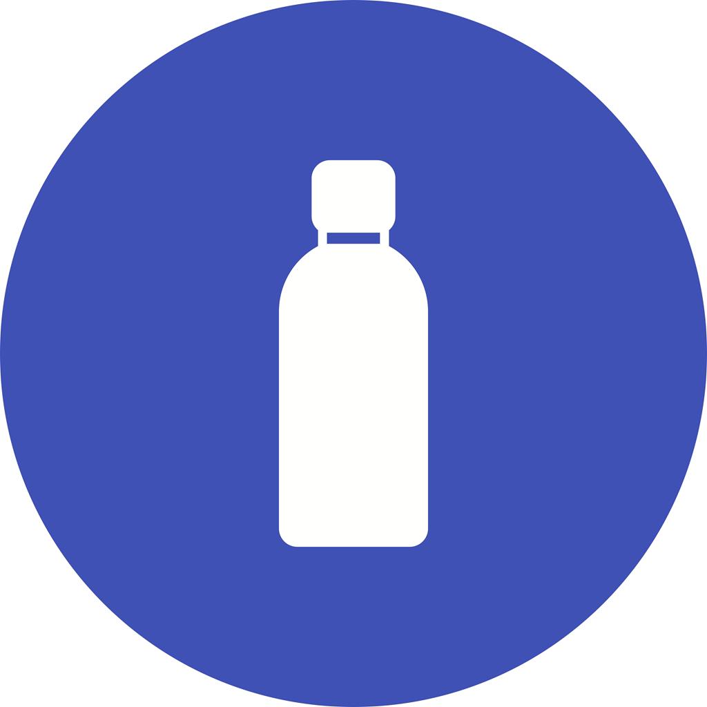 Bottle Flat Round Icon