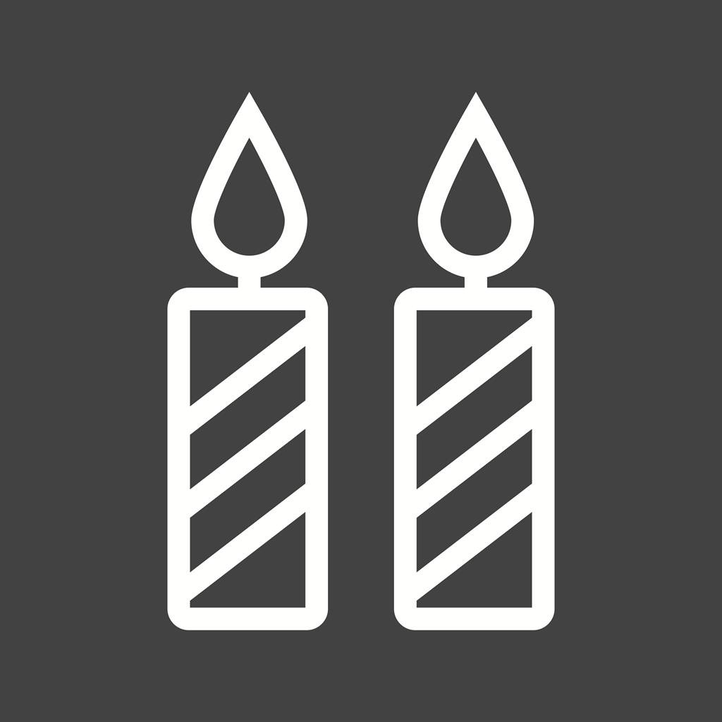 Two Candles Line Inverted Icon