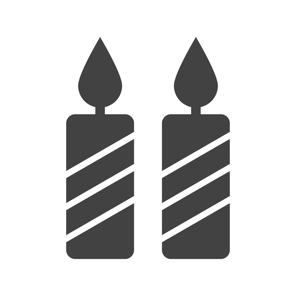 Two Candles Glyph Icon