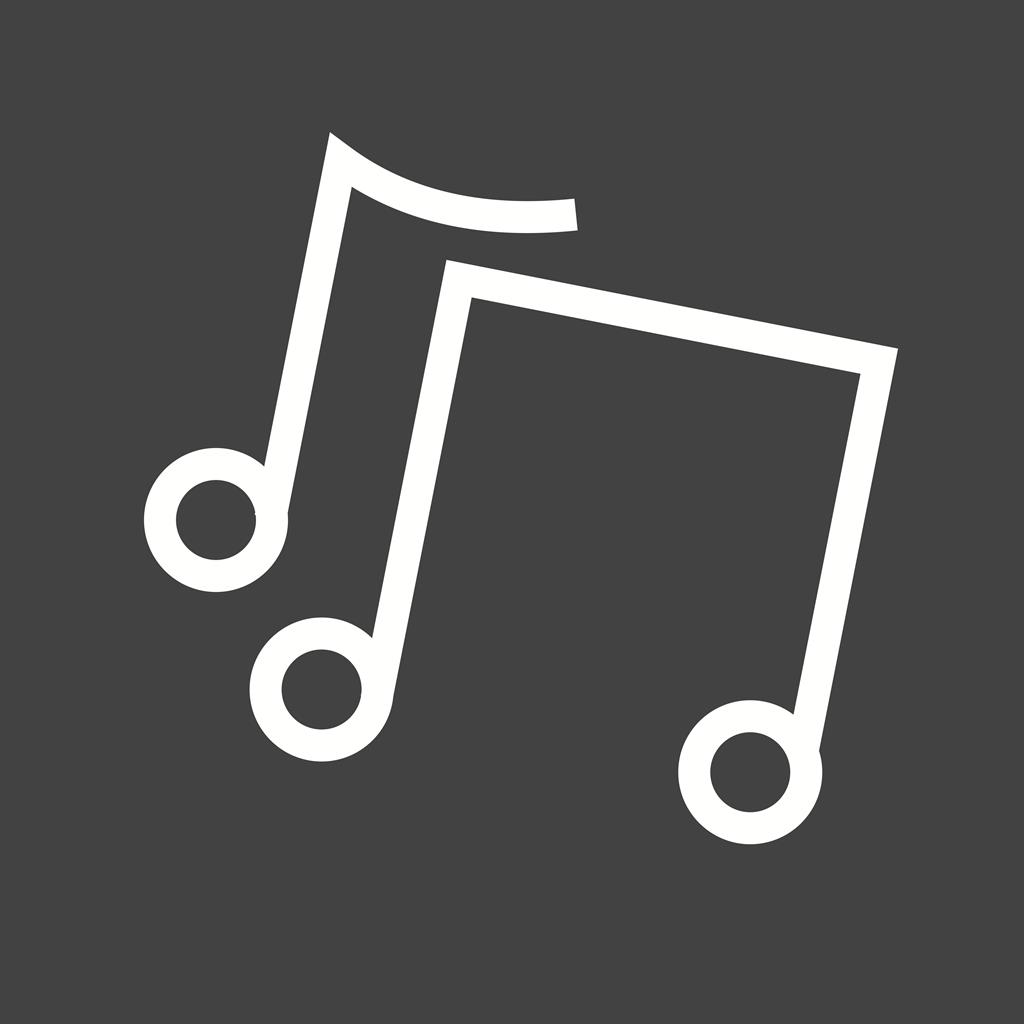 Music Line Inverted Icon