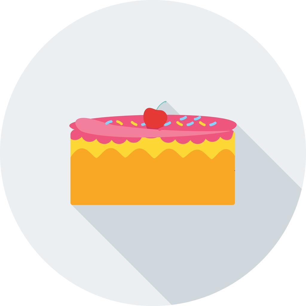 Cake Flat Shadowed Icon