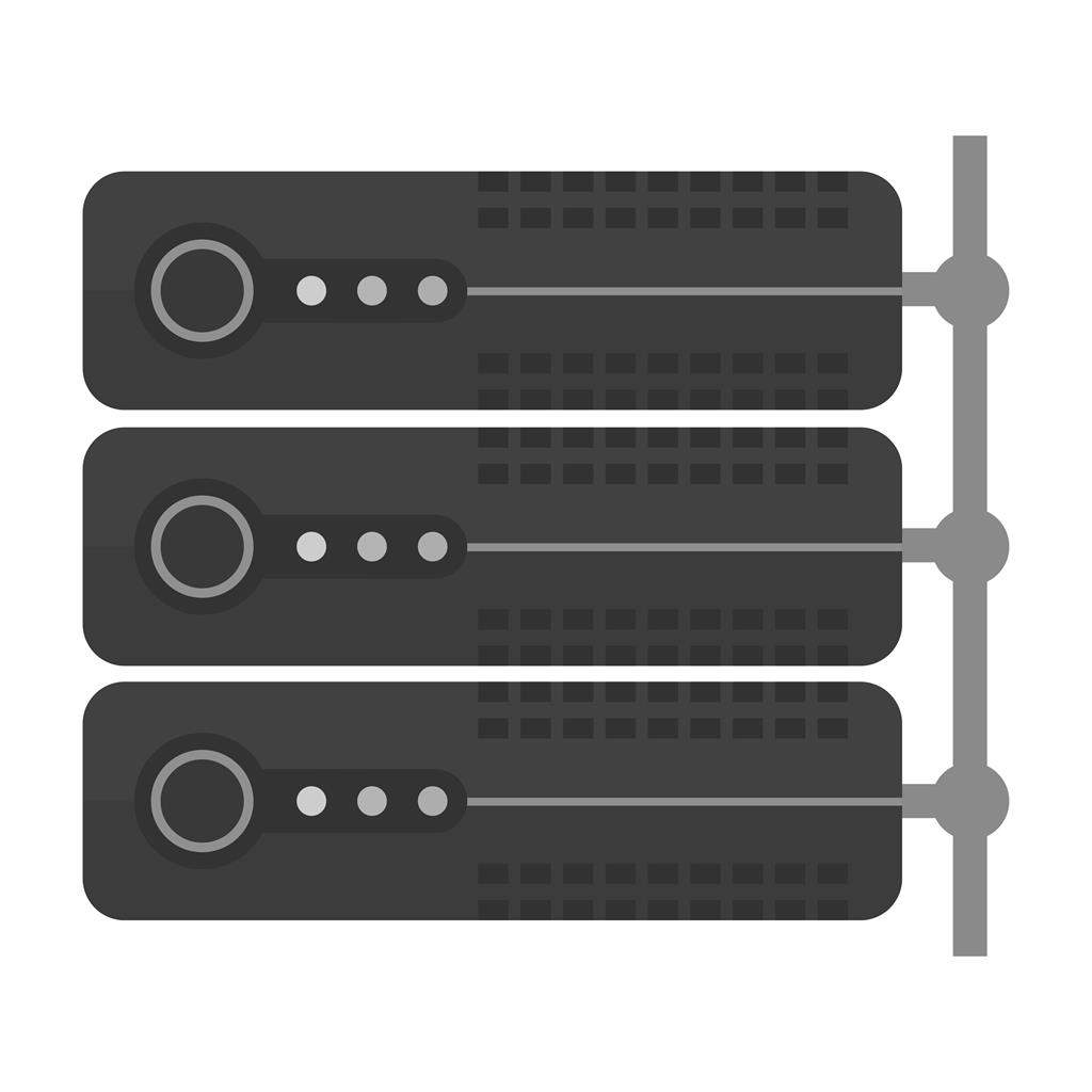 Web Server Greyscale Icon - IconBunny
