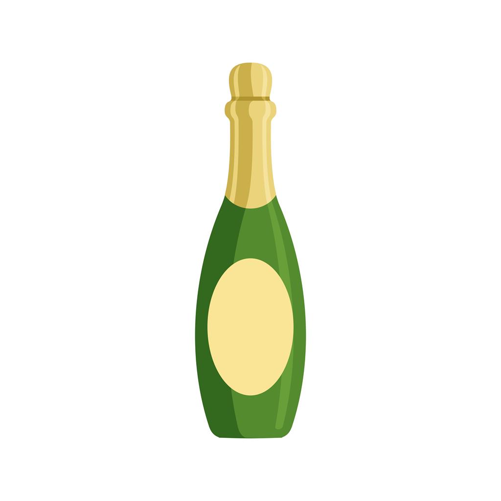 Champagne Flat Multicolor Icon