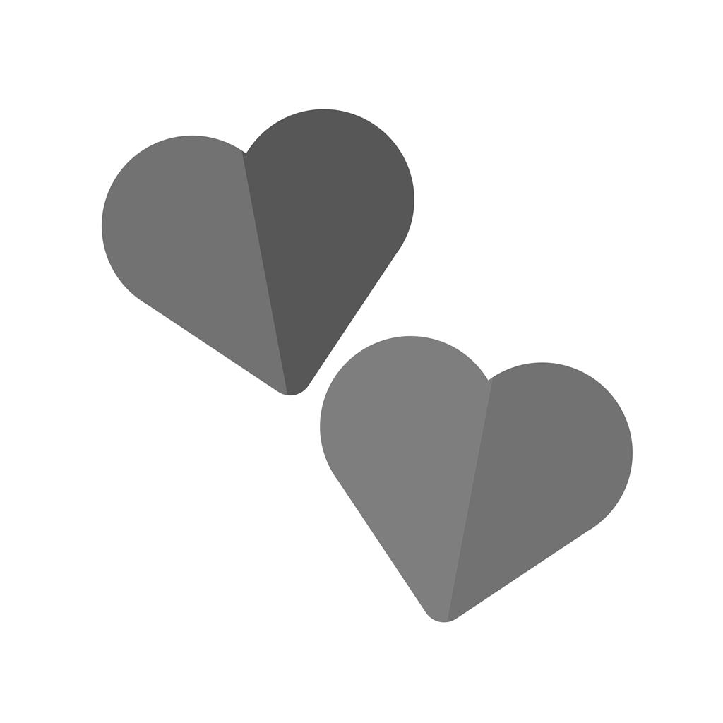 Hearts Greyscale Icon