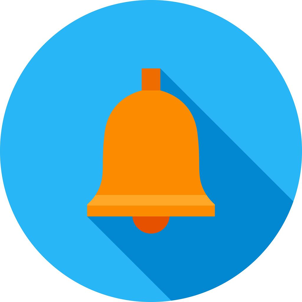 Ringing Bell Flat Shadowed Icon