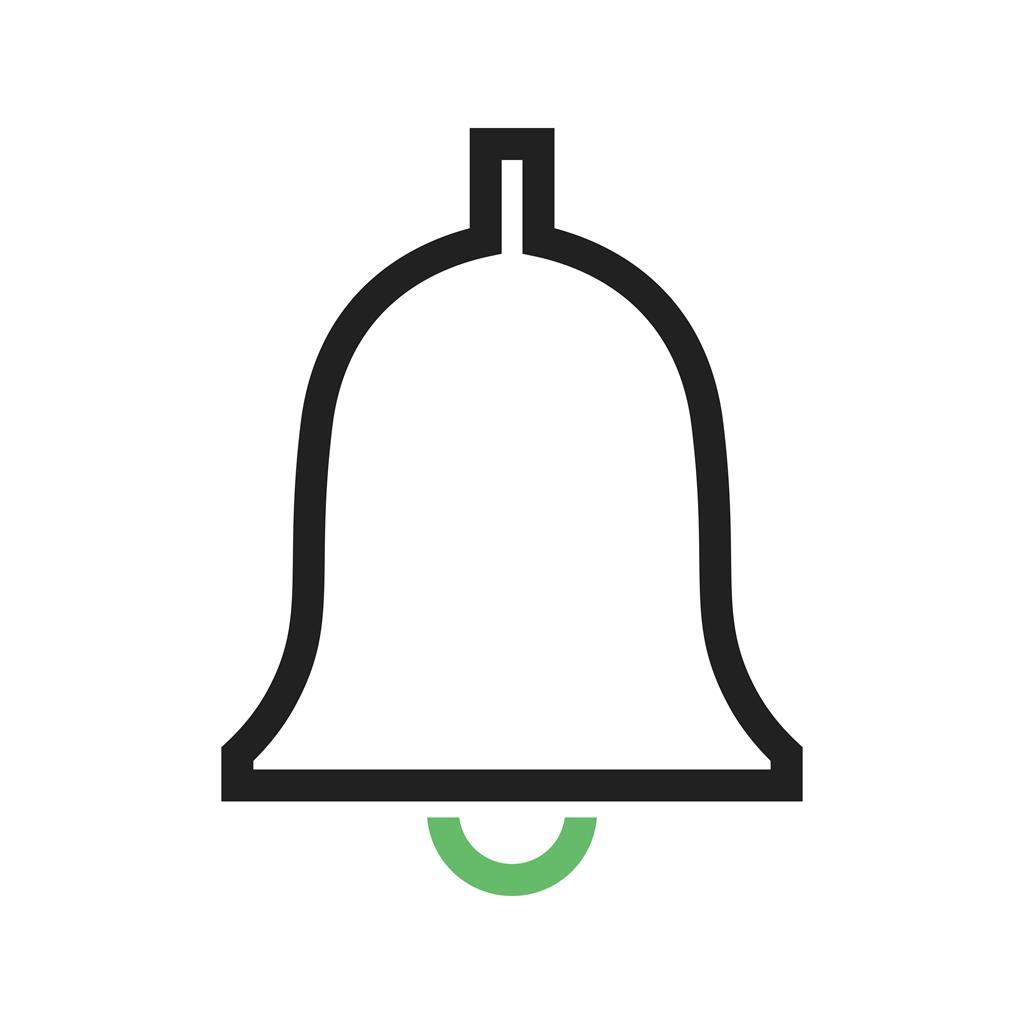 Ringing Bell Line Green Black Icon