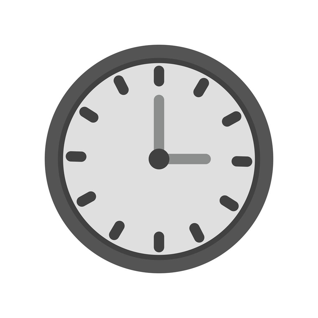 Clock Greyscale Icon