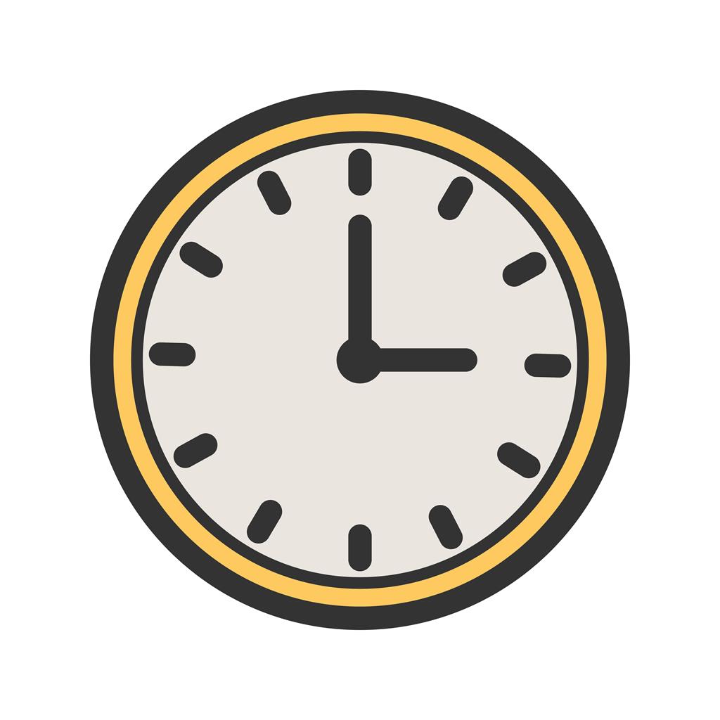 Clock Line Filled Icon