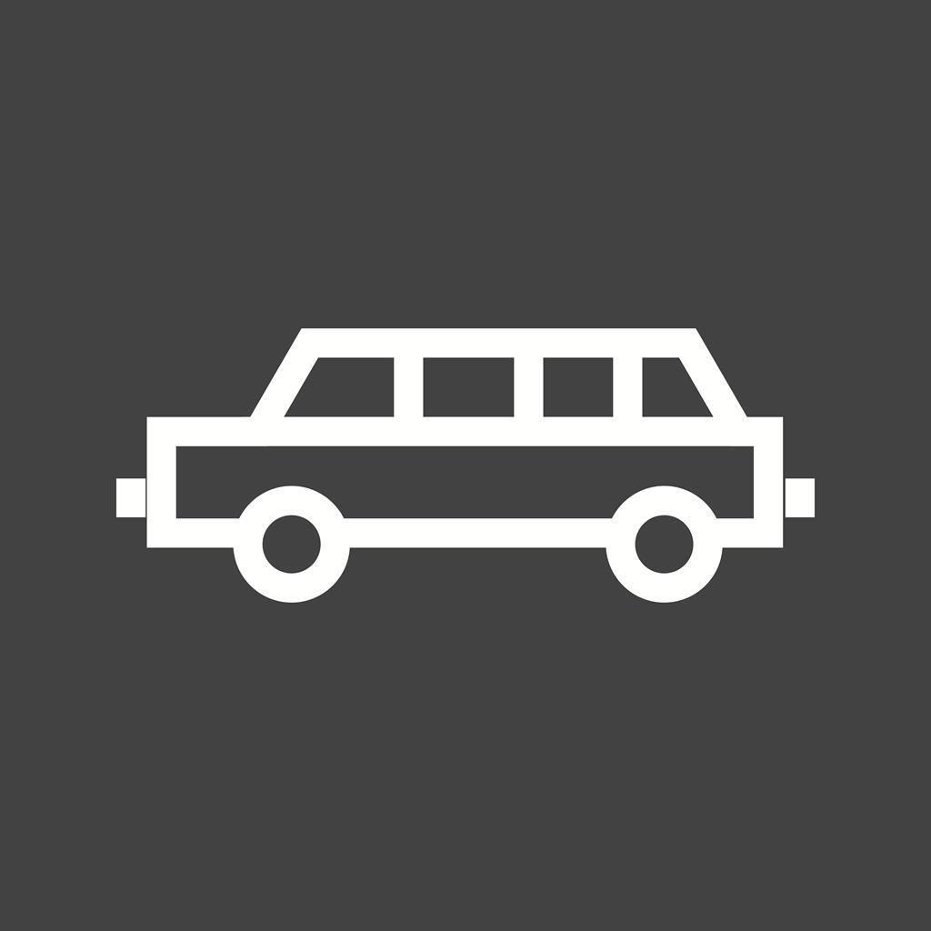Limousine Line Inverted Icon