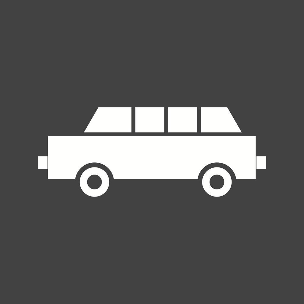 Limousine Glyph Inverted Icon