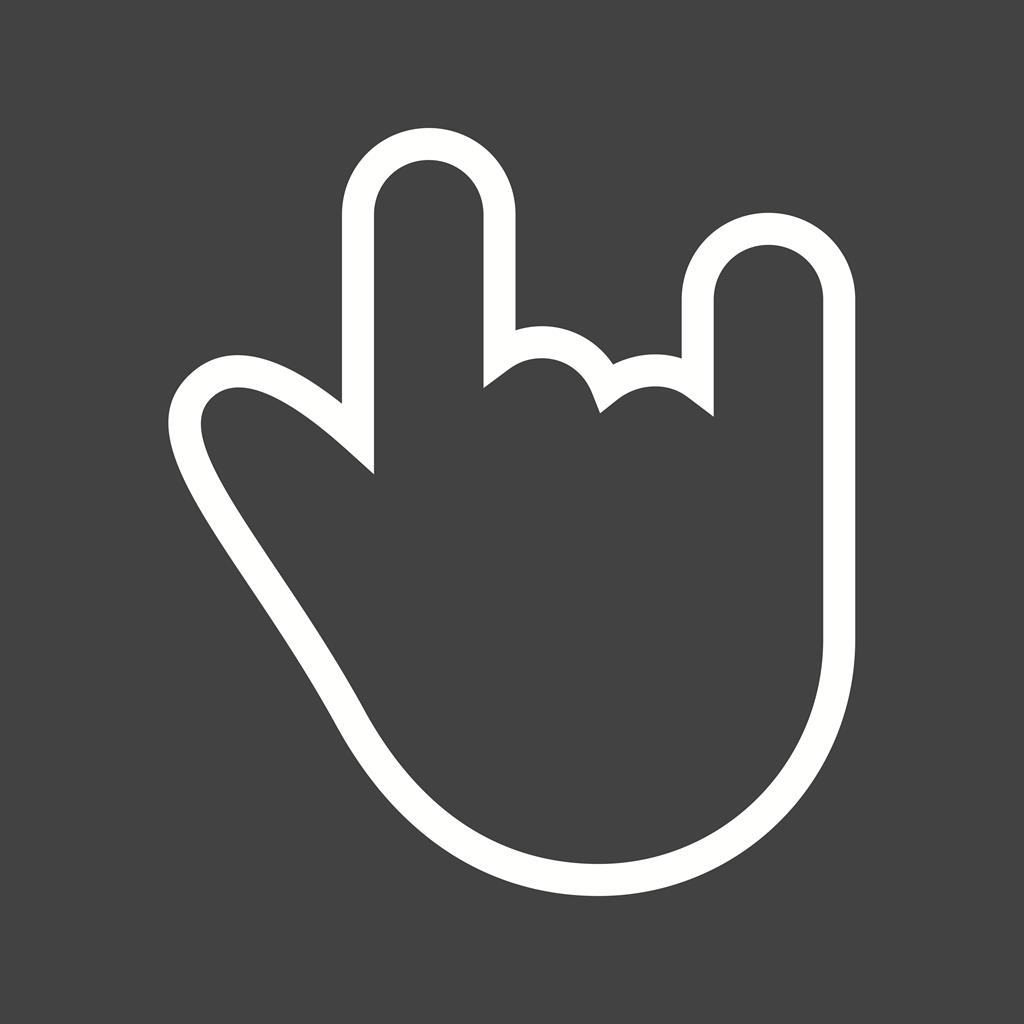 Rock n Roll Line Inverted Icon