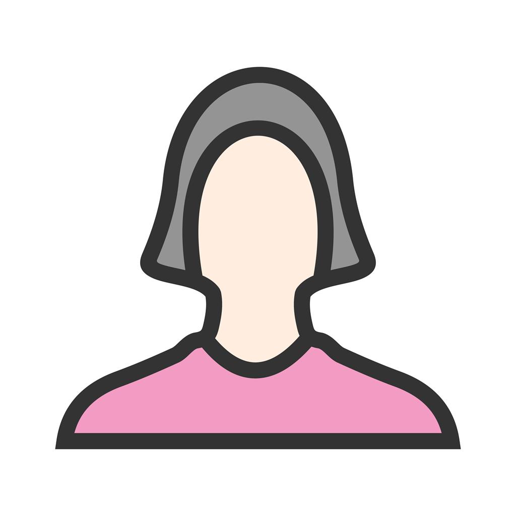 Woman Line Filled Icon