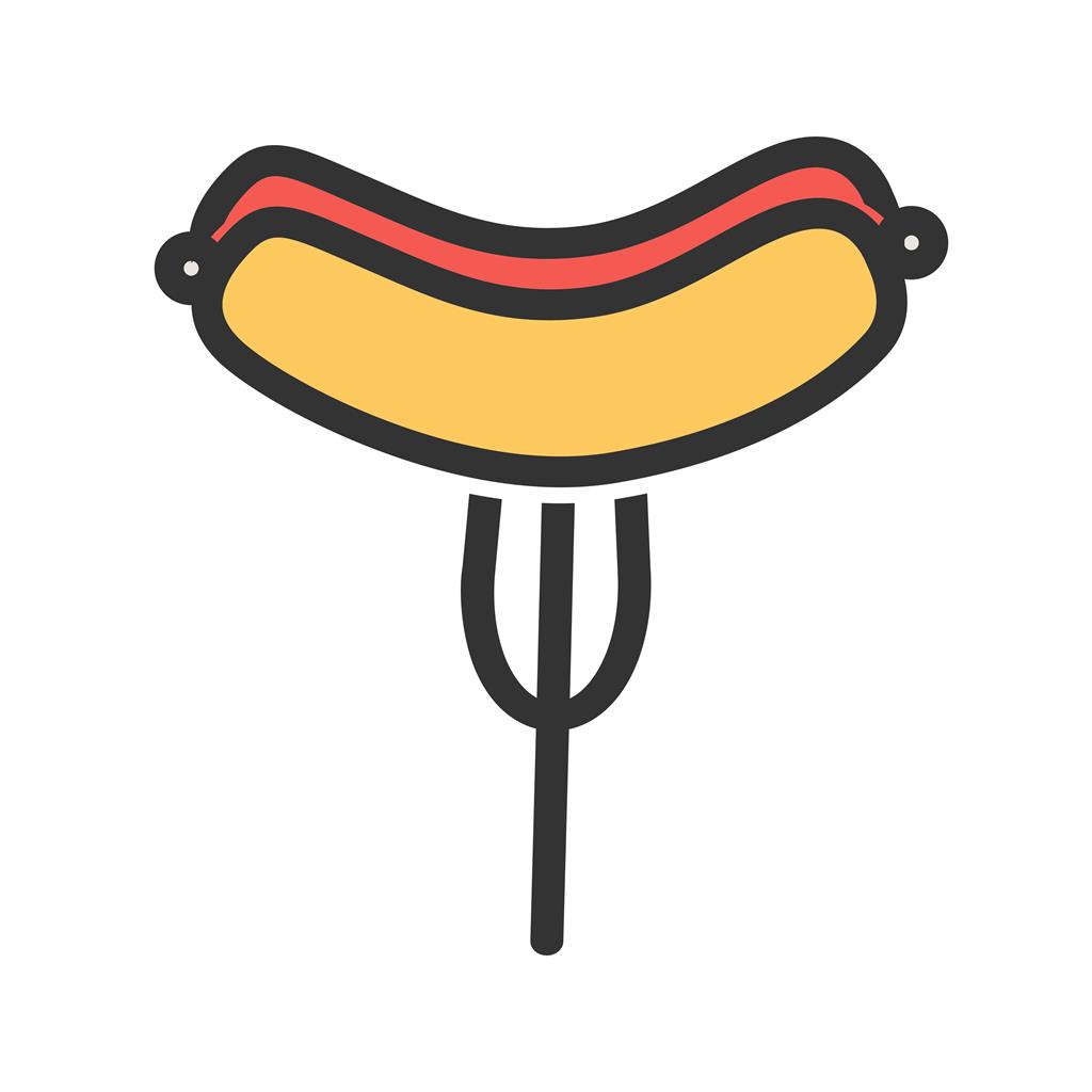 Hot Dog Line Filled Icon