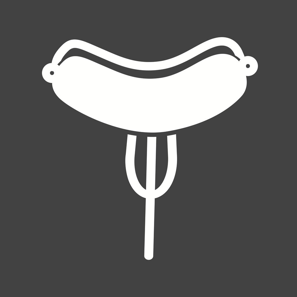 Hot Dog Glyph Inverted Icon