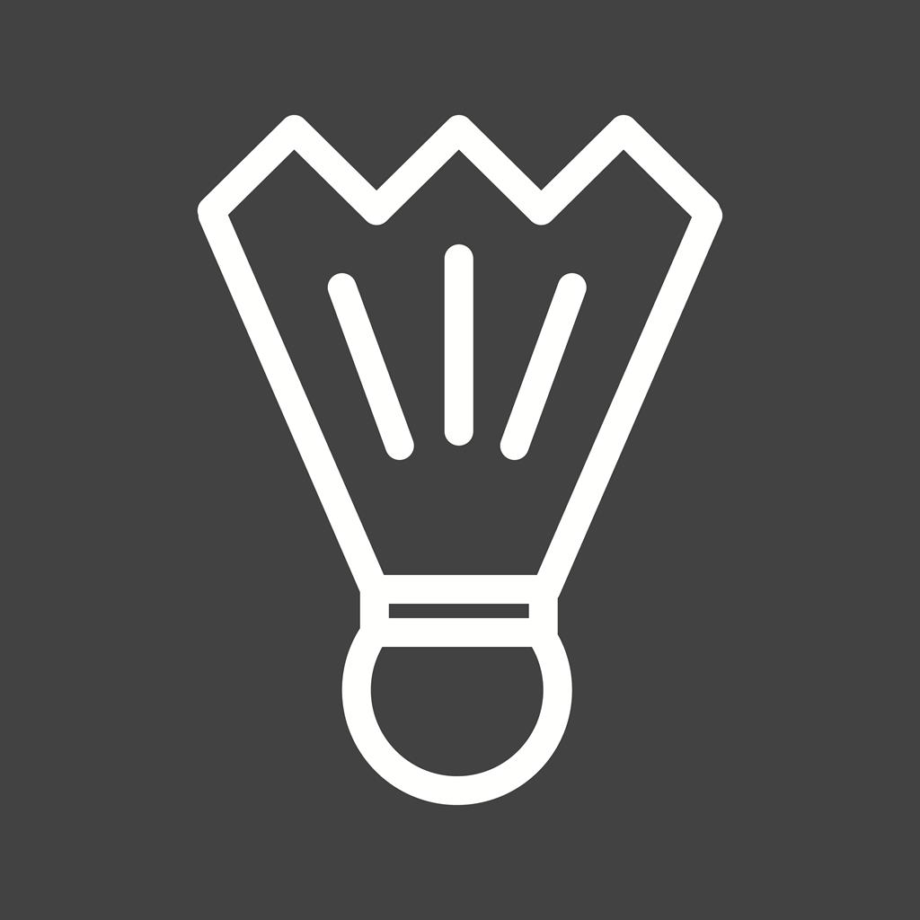 Shuttlecock Line Inverted Icon